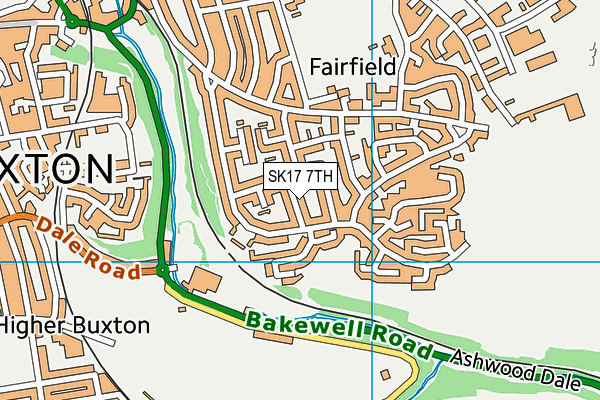 SK17 7TH map - OS VectorMap District (Ordnance Survey)