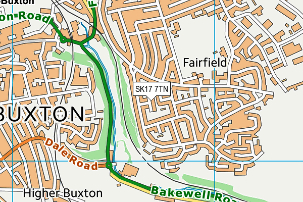 SK17 7TN map - OS VectorMap District (Ordnance Survey)