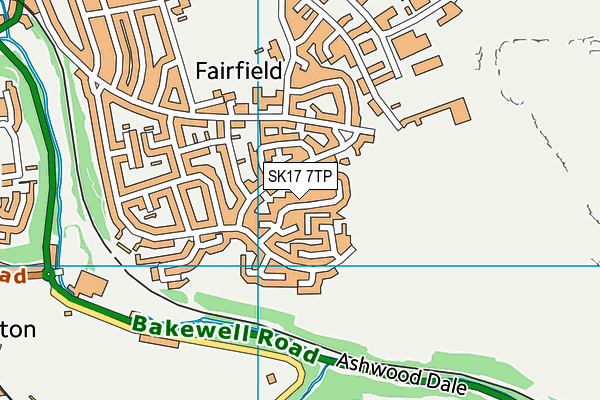 SK17 7TP map - OS VectorMap District (Ordnance Survey)