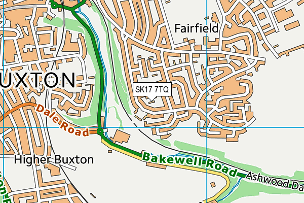 SK17 7TQ map - OS VectorMap District (Ordnance Survey)