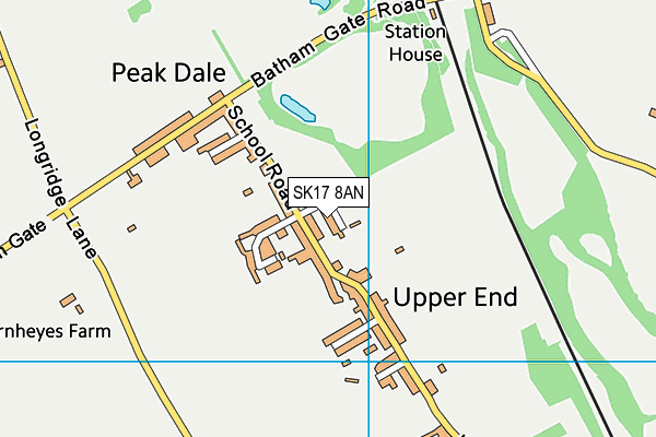 SK17 8AN map - OS VectorMap District (Ordnance Survey)