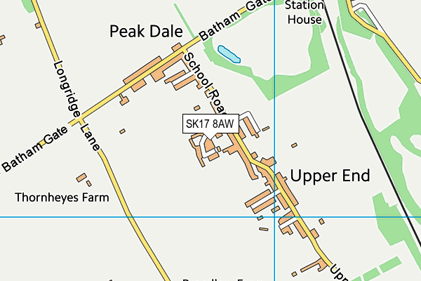SK17 8AW map - OS VectorMap District (Ordnance Survey)