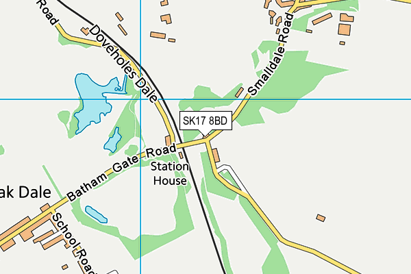 SK17 8BD map - OS VectorMap District (Ordnance Survey)