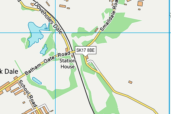 SK17 8BE map - OS VectorMap District (Ordnance Survey)