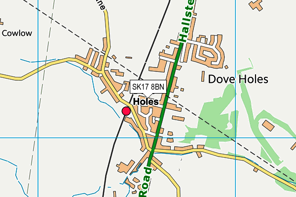 SK17 8BN map - OS VectorMap District (Ordnance Survey)