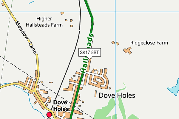 SK17 8BT map - OS VectorMap District (Ordnance Survey)