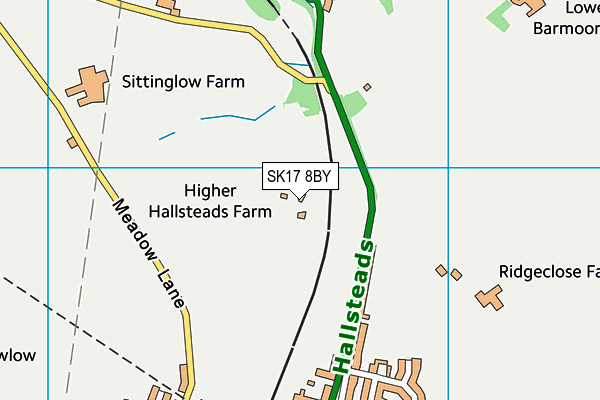 SK17 8BY map - OS VectorMap District (Ordnance Survey)