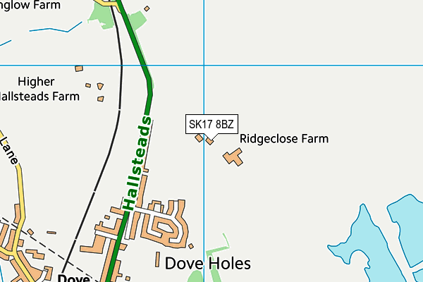 SK17 8BZ map - OS VectorMap District (Ordnance Survey)