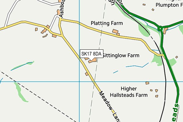 SK17 8DA map - OS VectorMap District (Ordnance Survey)