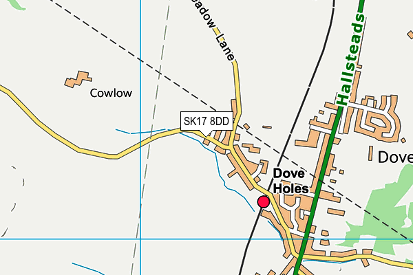 SK17 8DD map - OS VectorMap District (Ordnance Survey)