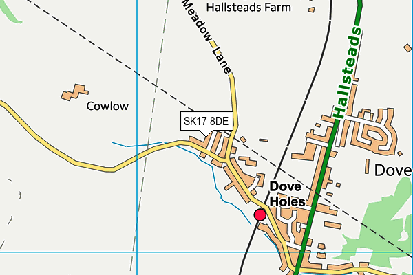 SK17 8DE map - OS VectorMap District (Ordnance Survey)