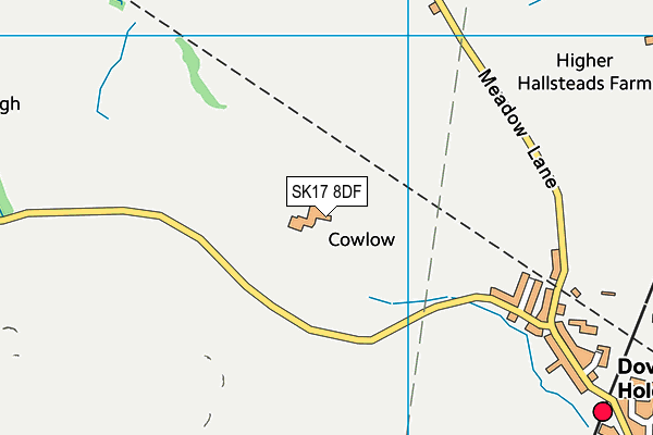 SK17 8DF map - OS VectorMap District (Ordnance Survey)