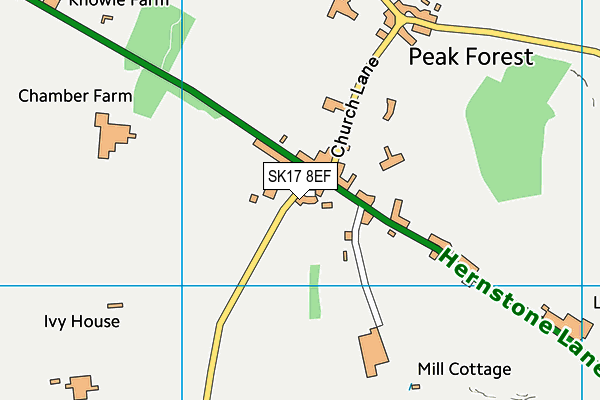 SK17 8EF map - OS VectorMap District (Ordnance Survey)