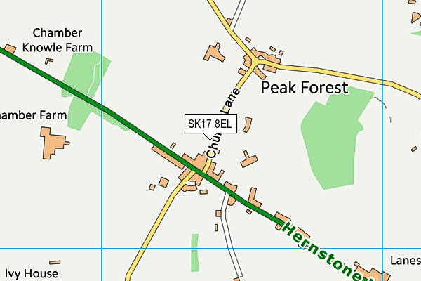 SK17 8EL map - OS VectorMap District (Ordnance Survey)