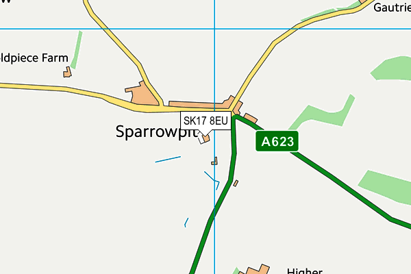 SK17 8EU map - OS VectorMap District (Ordnance Survey)