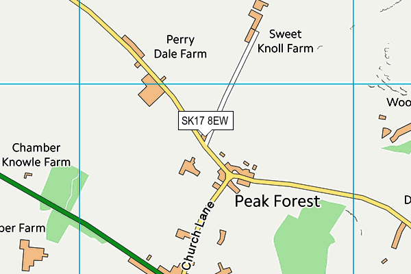 SK17 8EW map - OS VectorMap District (Ordnance Survey)