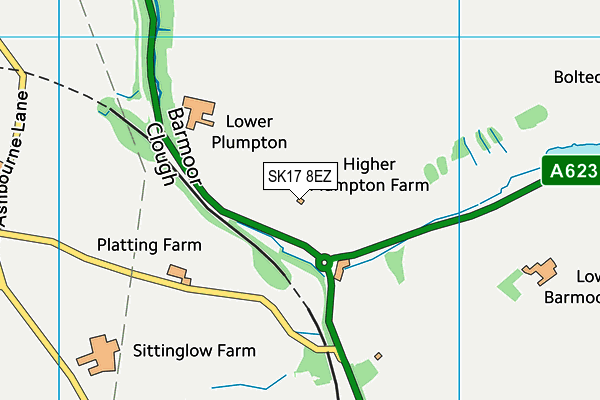 SK17 8EZ map - OS VectorMap District (Ordnance Survey)