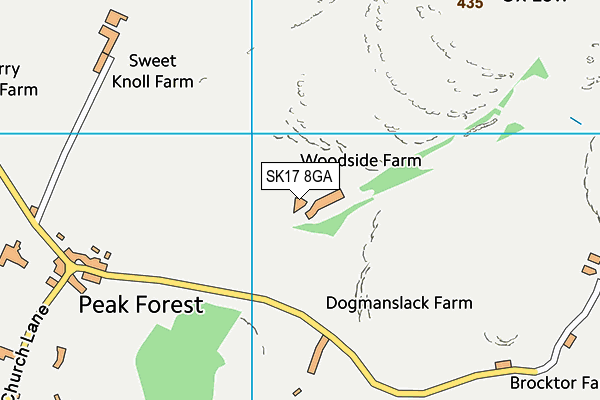 SK17 8GA map - OS VectorMap District (Ordnance Survey)