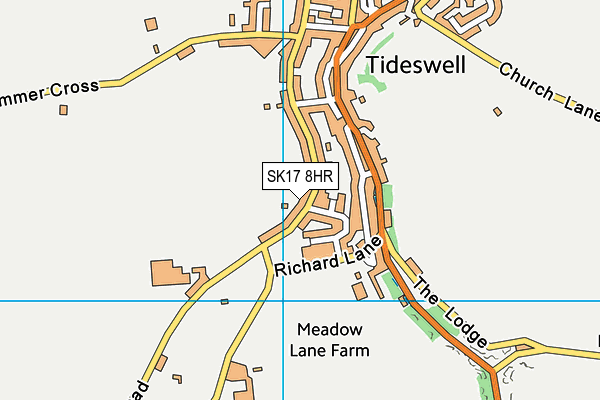 SK17 8HR map - OS VectorMap District (Ordnance Survey)