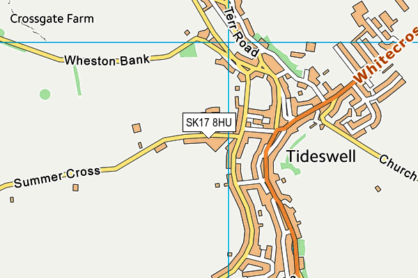 SK17 8HU map - OS VectorMap District (Ordnance Survey)