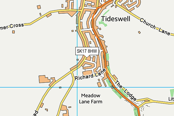 SK17 8HW map - OS VectorMap District (Ordnance Survey)