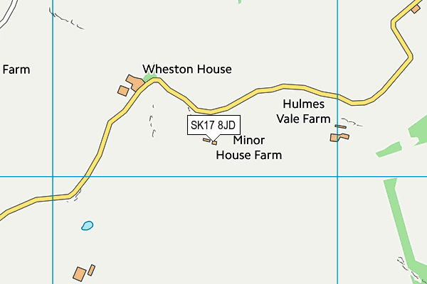 SK17 8JD map - OS VectorMap District (Ordnance Survey)