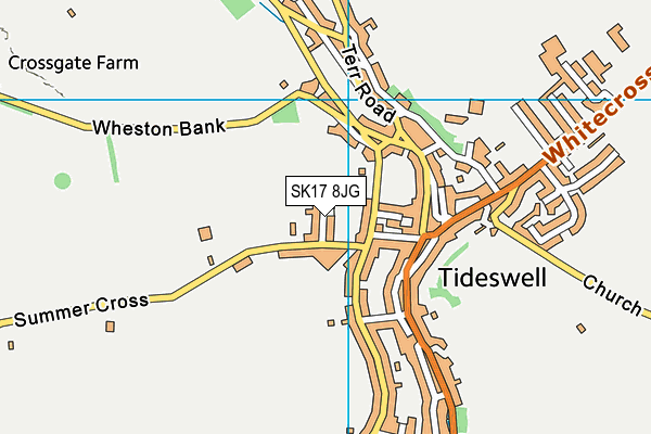 SK17 8JG map - OS VectorMap District (Ordnance Survey)