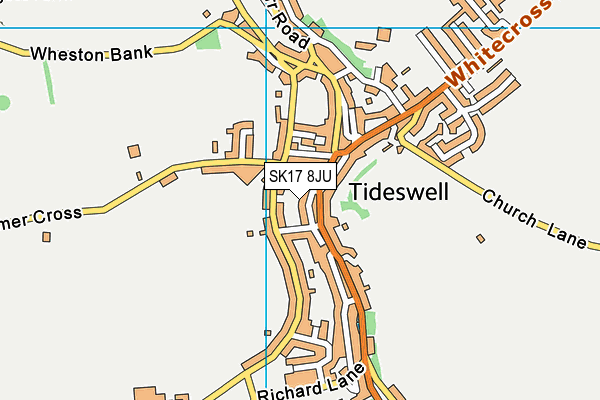 SK17 8JU map - OS VectorMap District (Ordnance Survey)