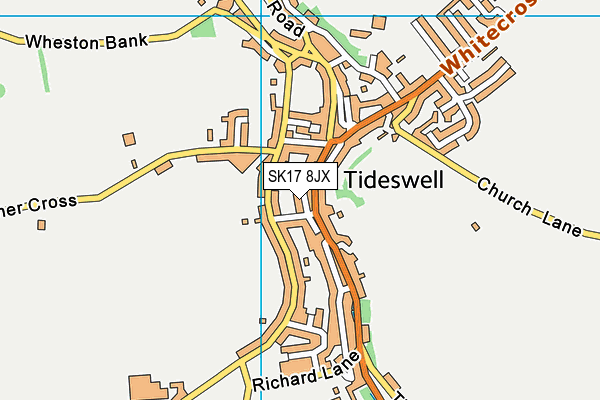 SK17 8JX map - OS VectorMap District (Ordnance Survey)