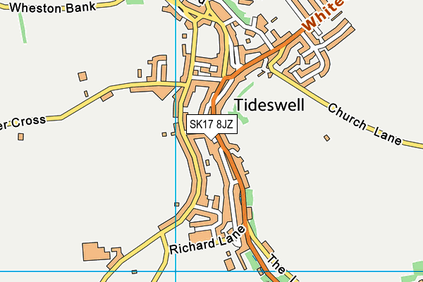 SK17 8JZ map - OS VectorMap District (Ordnance Survey)