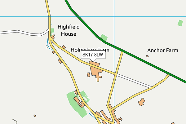 SK17 8LW map - OS VectorMap District (Ordnance Survey)
