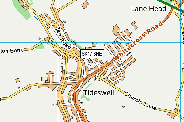 Tideswell Sports Complex map (SK17 8NE) - OS VectorMap District (Ordnance Survey)