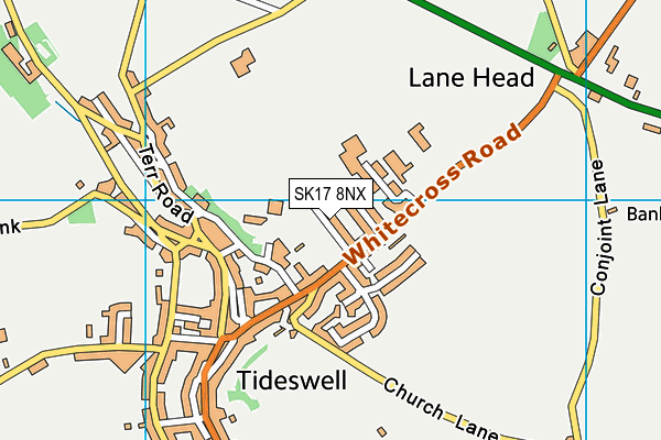 SK17 8NX map - OS VectorMap District (Ordnance Survey)