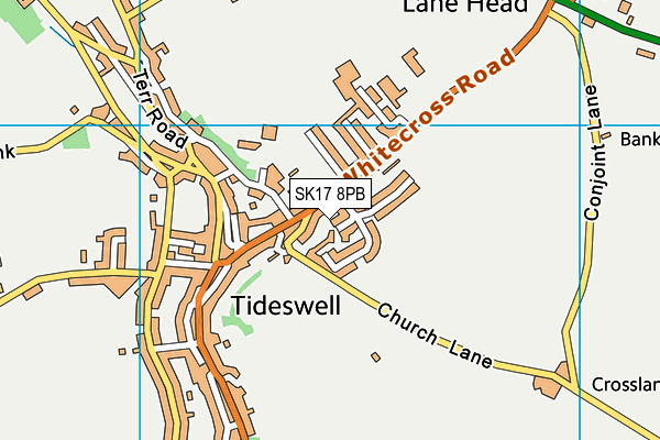 SK17 8PB map - OS VectorMap District (Ordnance Survey)