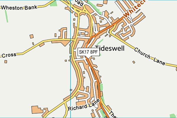 SK17 8PF map - OS VectorMap District (Ordnance Survey)