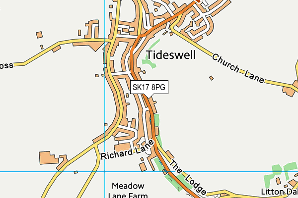 SK17 8PG map - OS VectorMap District (Ordnance Survey)