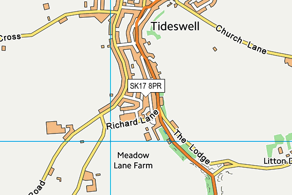 SK17 8PR map - OS VectorMap District (Ordnance Survey)