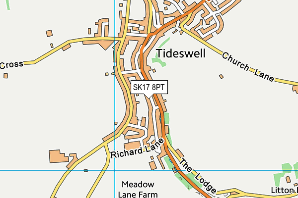 SK17 8PT map - OS VectorMap District (Ordnance Survey)