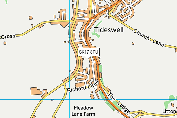 SK17 8PU map - OS VectorMap District (Ordnance Survey)