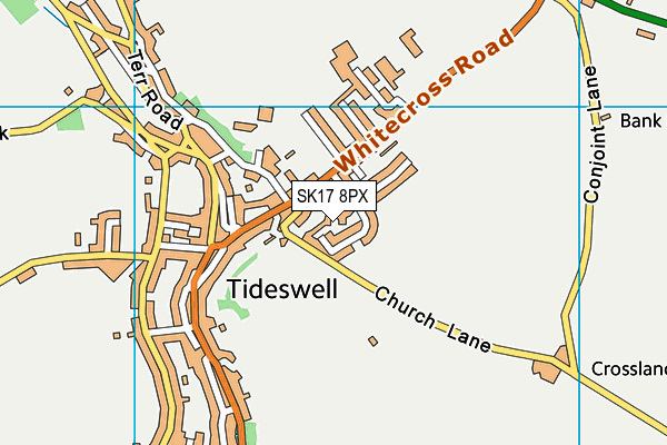 SK17 8PX map - OS VectorMap District (Ordnance Survey)