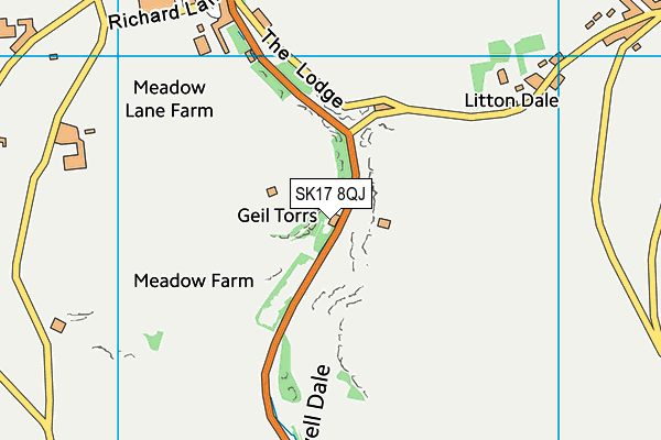 SK17 8QJ map - OS VectorMap District (Ordnance Survey)