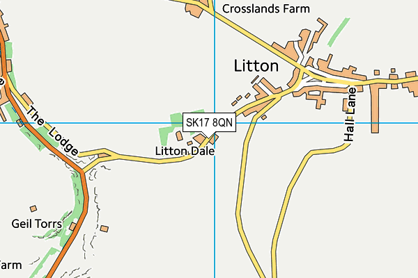 SK17 8QN map - OS VectorMap District (Ordnance Survey)