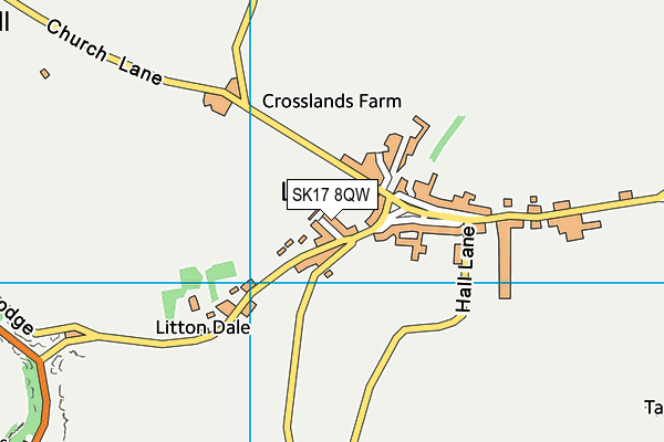 SK17 8QW map - OS VectorMap District (Ordnance Survey)