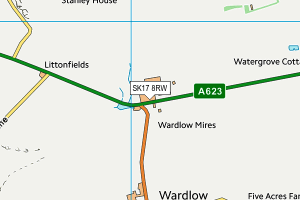 SK17 8RW map - OS VectorMap District (Ordnance Survey)