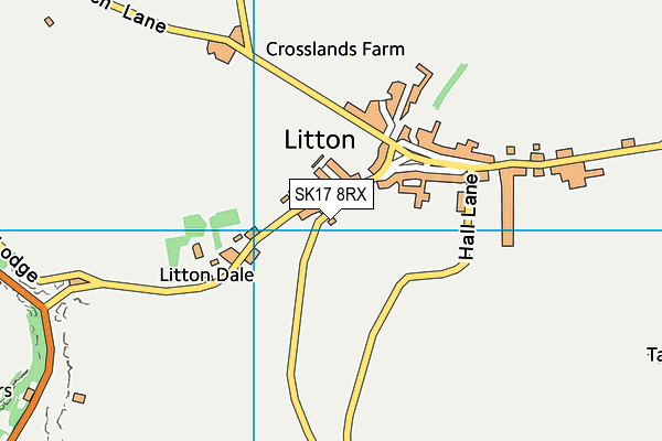 SK17 8RX map - OS VectorMap District (Ordnance Survey)