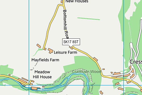 SK17 8ST map - OS VectorMap District (Ordnance Survey)