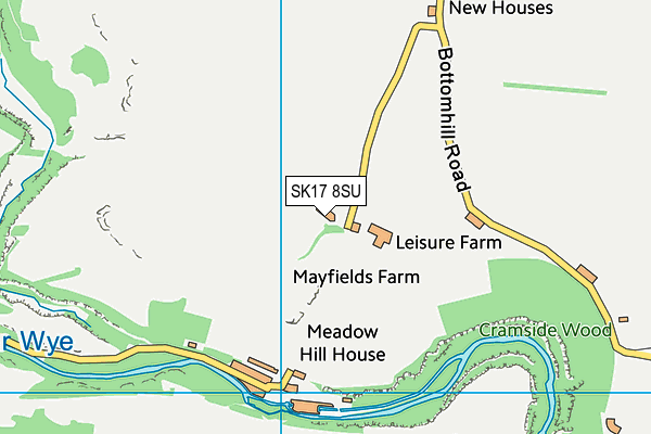 SK17 8SU map - OS VectorMap District (Ordnance Survey)
