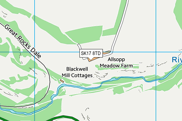 SK17 8TD map - OS VectorMap District (Ordnance Survey)