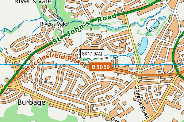 SK17 9AQ map - OS VectorMap District (Ordnance Survey)