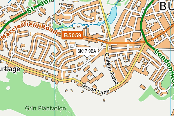 SK17 9BA map - OS VectorMap District (Ordnance Survey)